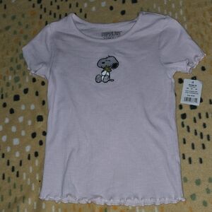 Peanuts Kids Light Pink Snoopy Tee Girls Size 8